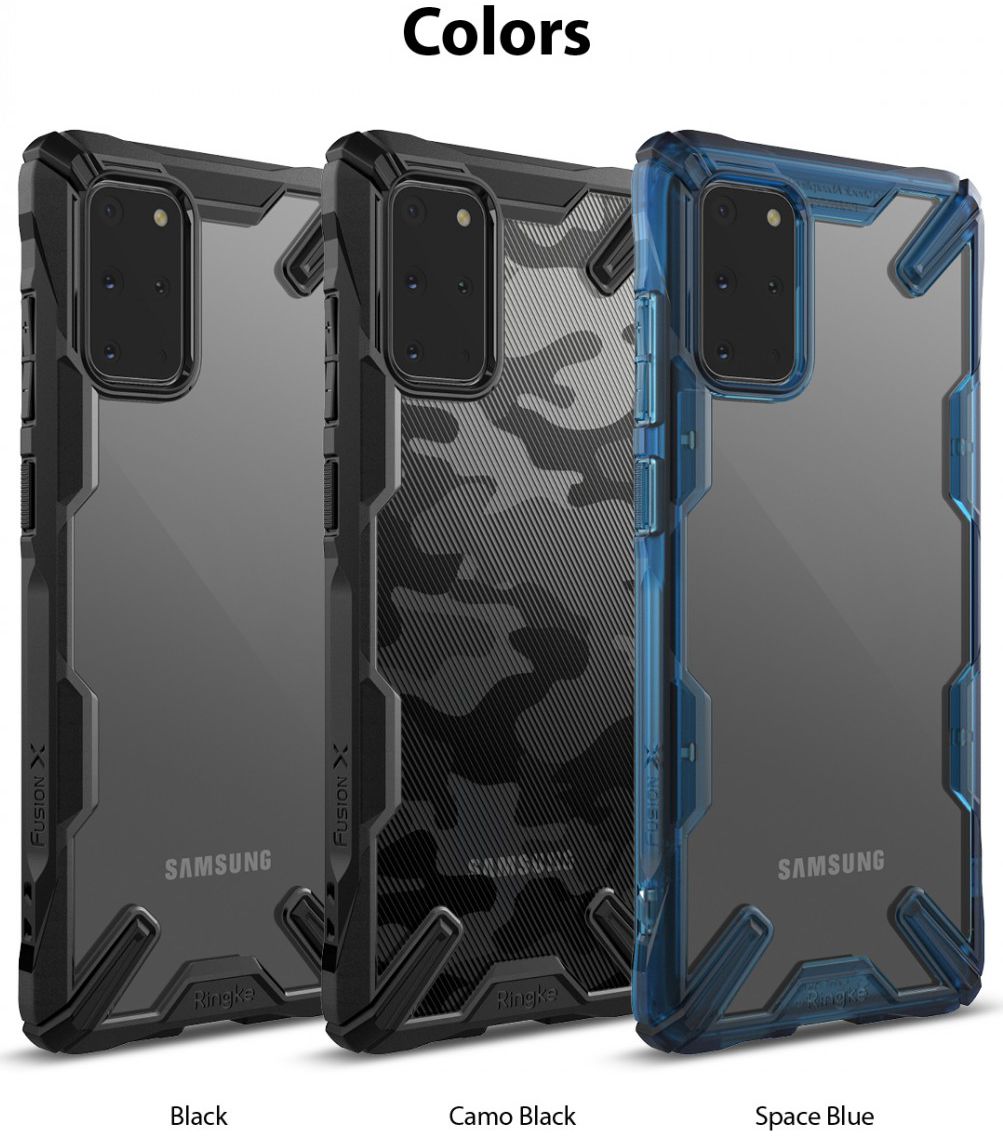 Ringke Fusion X Samsung Galaxy S20 Plus Hoesje Transparant/Zwart afbeelding 13