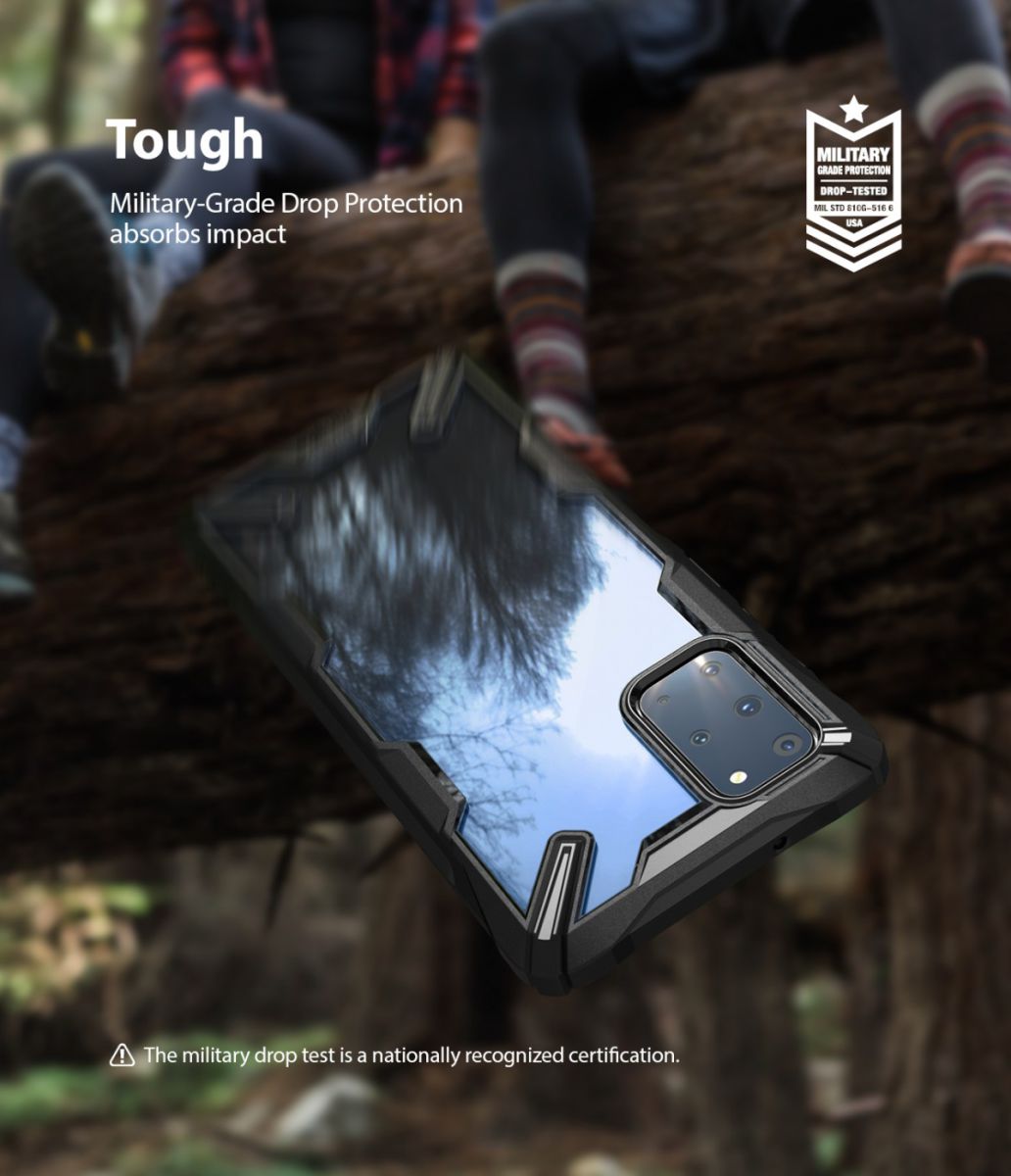 Ringke Fusion X Samsung Galaxy S20 Plus Hoesje Transparant/Zwart afbeelding 2