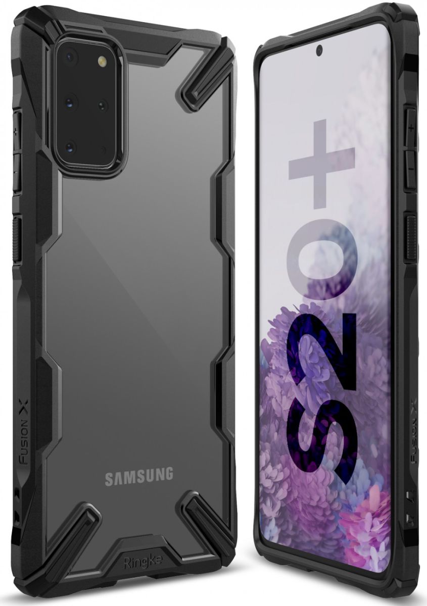 Ringke Fusion X Samsung Galaxy S20 Plus Hoesje Transparant/Zwart afbeelding 5
