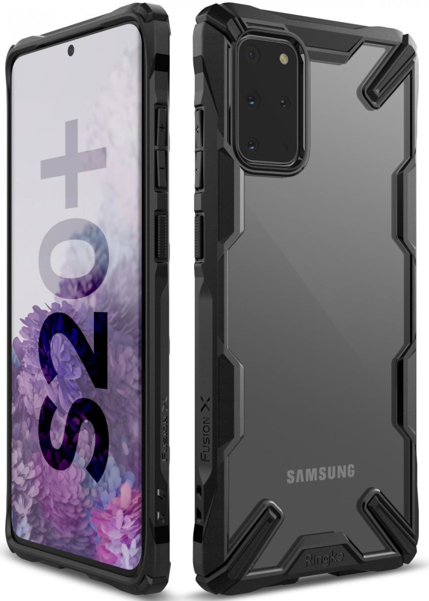 Ringke Fusion X Samsung Galaxy S20 Plus Hoesje Transparant/Zwart afbeelding 6