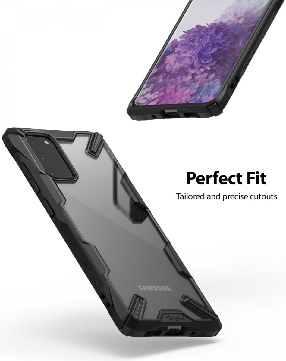 Ringke Fusion X Samsung Galaxy S20 Plus Hoesje Transparant/Zwart afbeelding 9