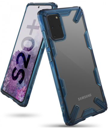 Ringke Fusion X Samsung Galaxy S20 Plus Hoesje Transparant/Blauw Hoesjes