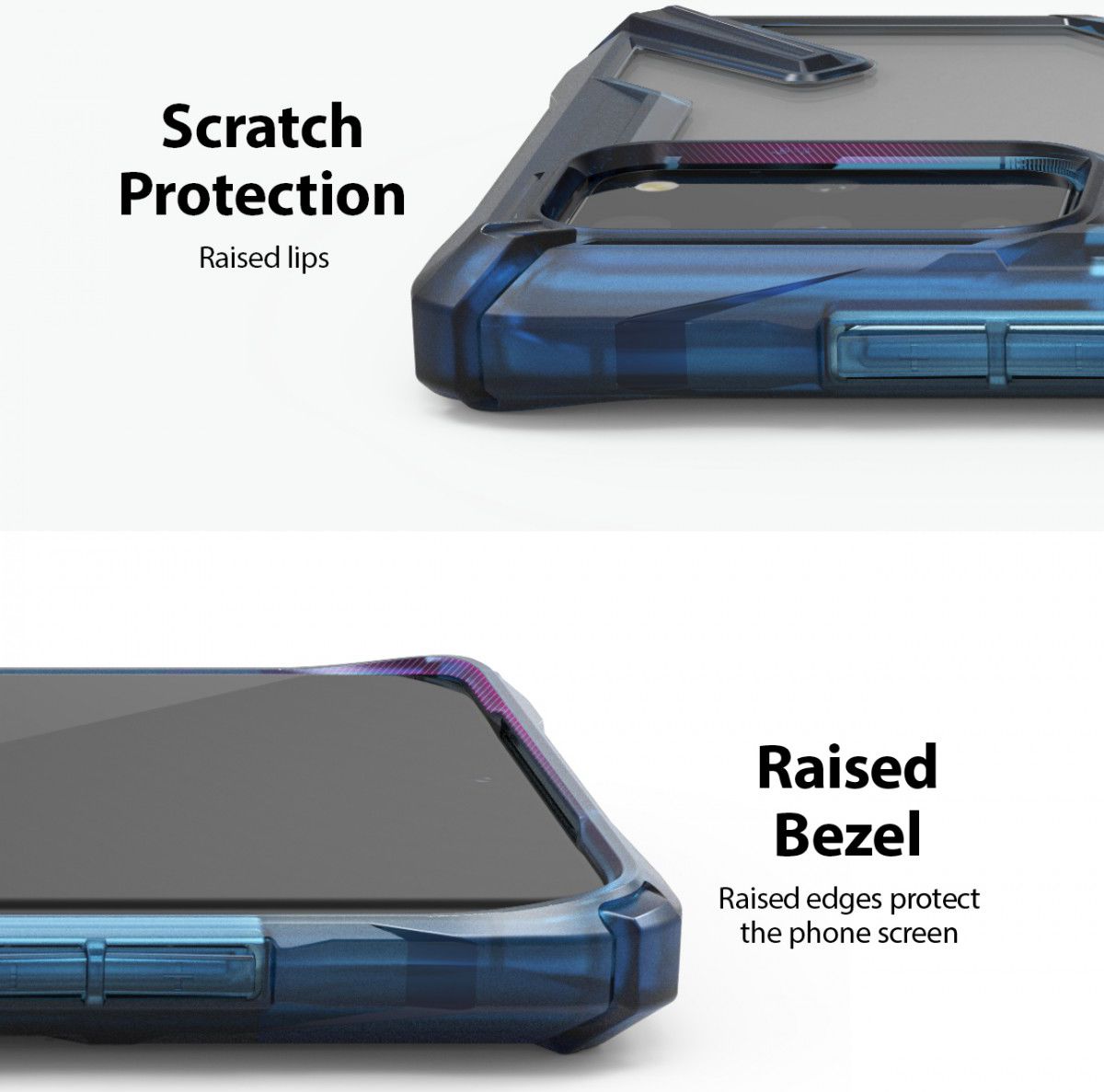Ringke Fusion X Samsung Galaxy S20 Plus Hoesje Transparant/Blauw afbeelding 8