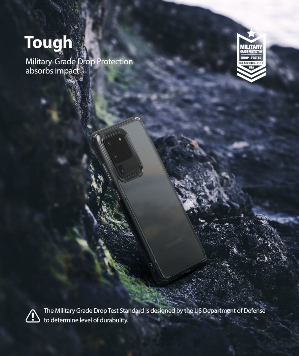 Ringke Fusion Samsung Galaxy S20 Ultra Hoesje Transparant/Zwart afbeelding 2