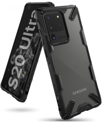 Ringke Fusion X Samsung Galaxy S20 Ultra Hoesje Transparant/Zwart Hoesjes