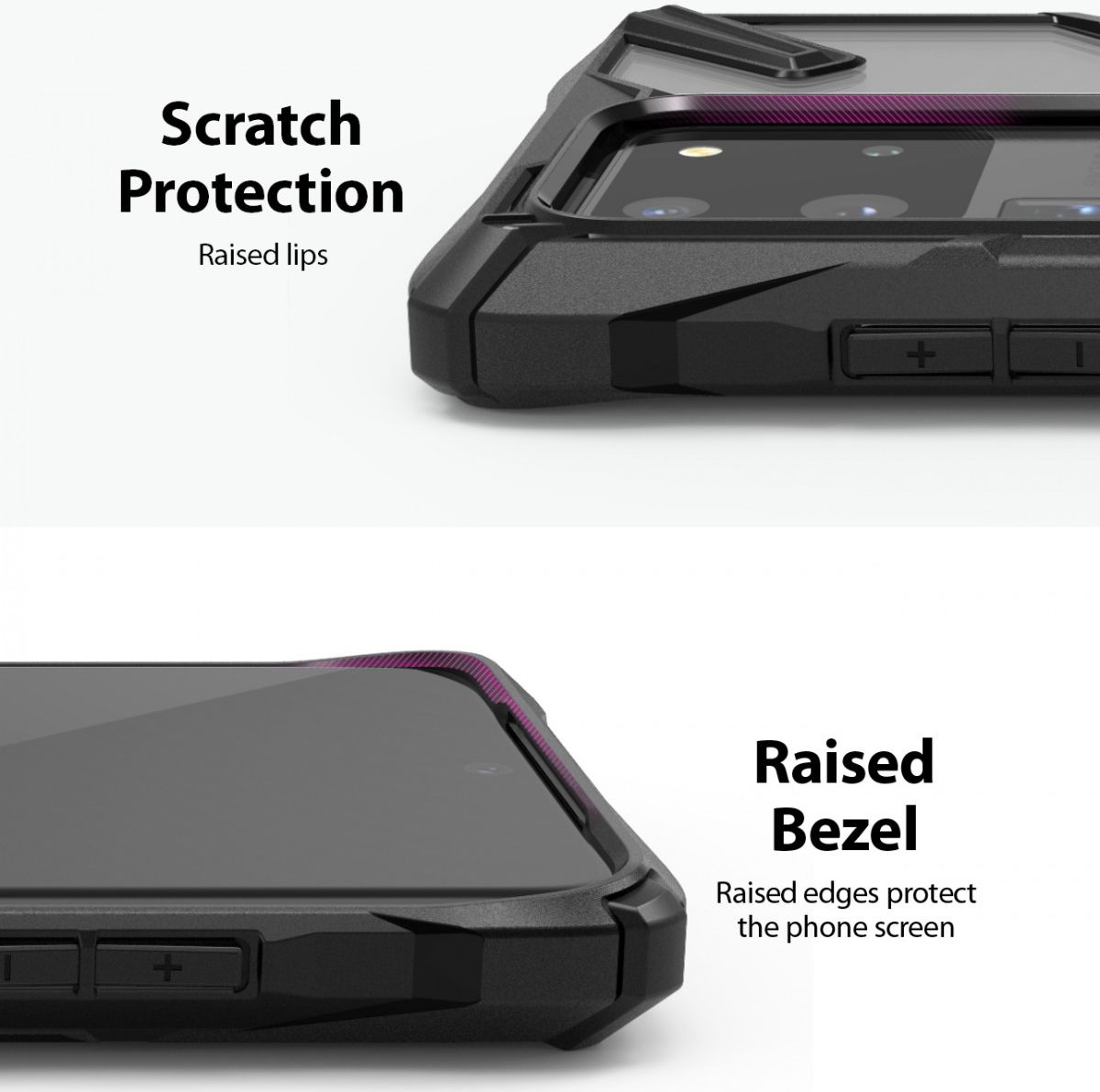 Ringke Fusion X Samsung Galaxy S20 Ultra Hoesje Transparant/Zwart afbeelding 8