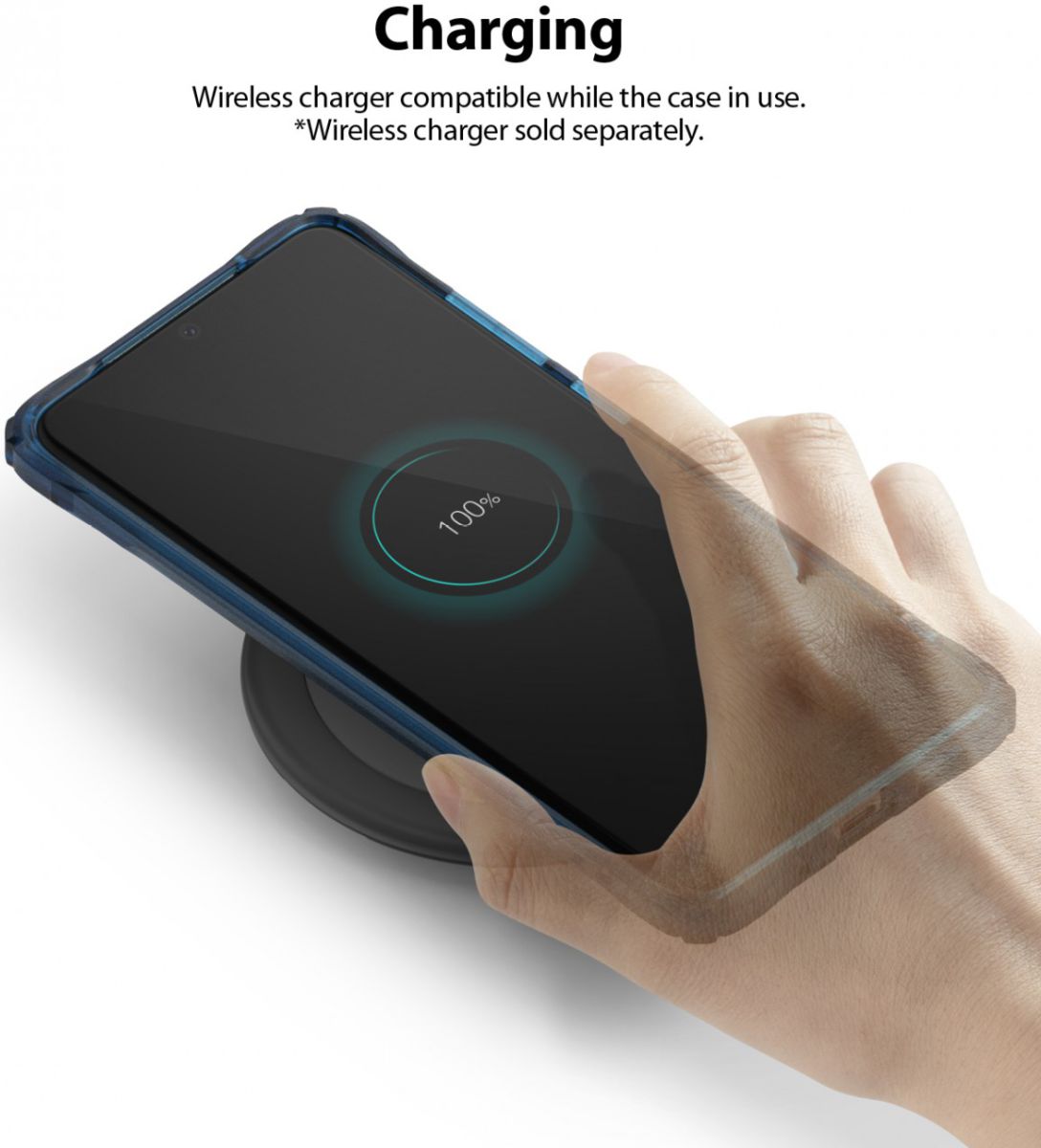 Ringke Fusion X Samsung Galaxy S20 Ultra Hoesje Transparant/Blauw afbeelding 11