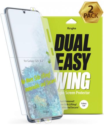 Ringke Dual Easy Wing Samsung Galaxy S20 Screenprotector (Duo Pack) Screen Protectors