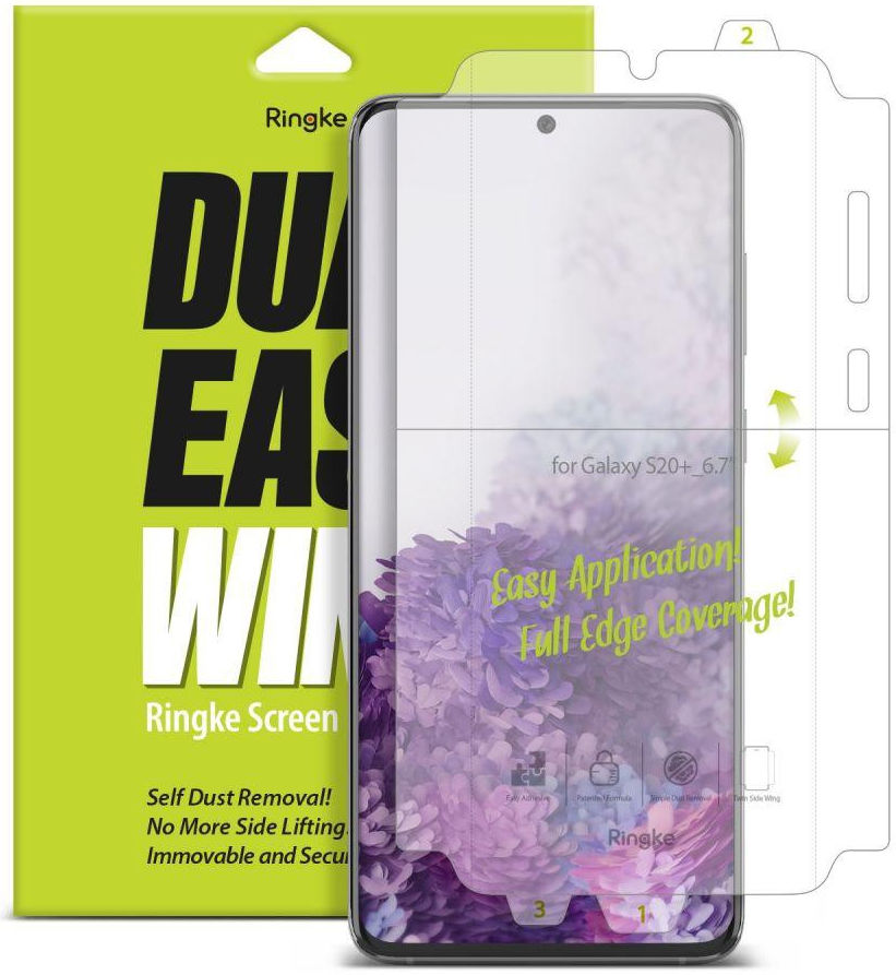 Ringke Dual Easy Wing Samsung S20 Plus Screenprotector (Duo Pack) afbeelding 15