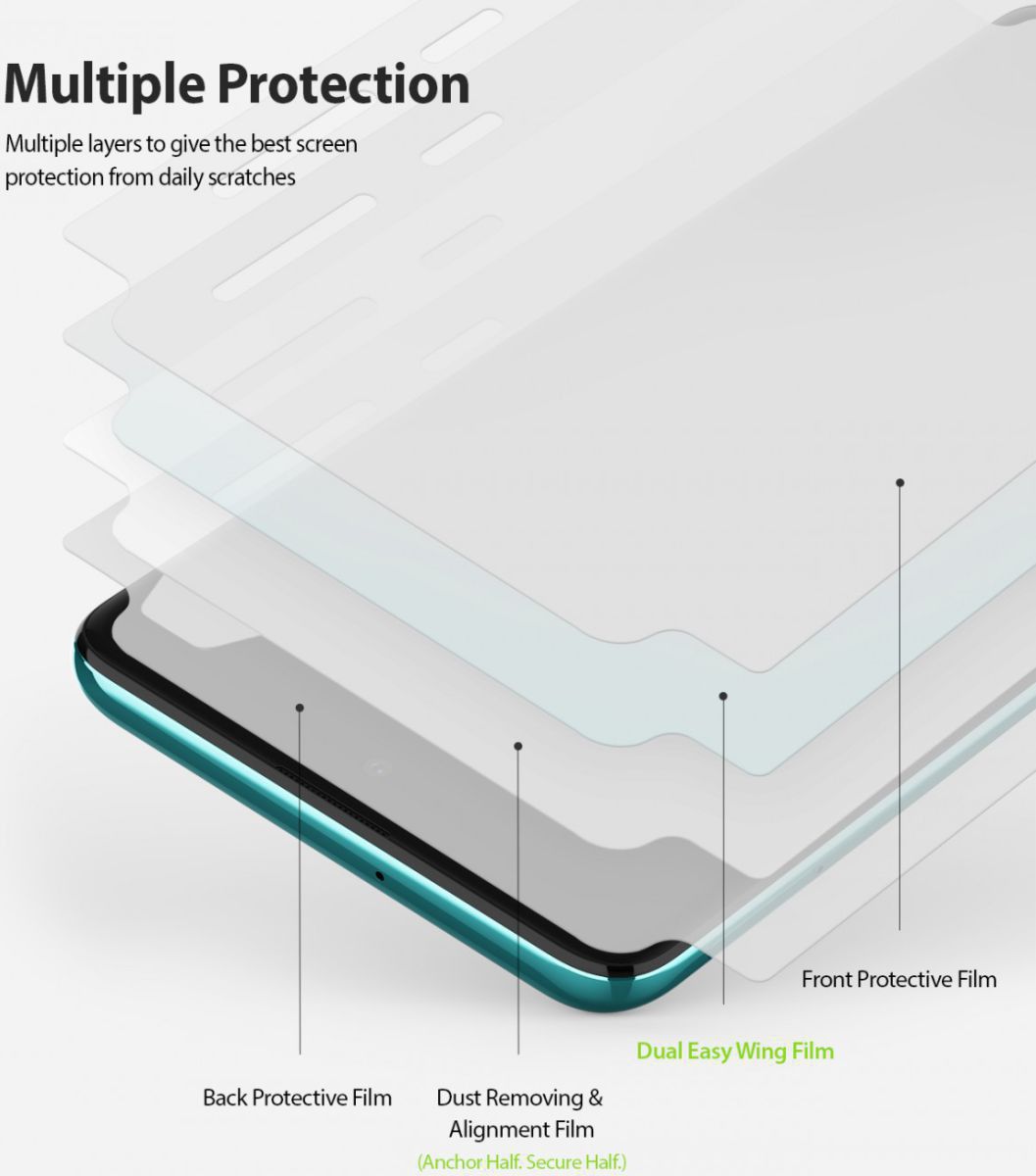 Ringke Dual Easy Wing Samsung S20 Plus Screenprotector (Duo Pack) afbeelding 5