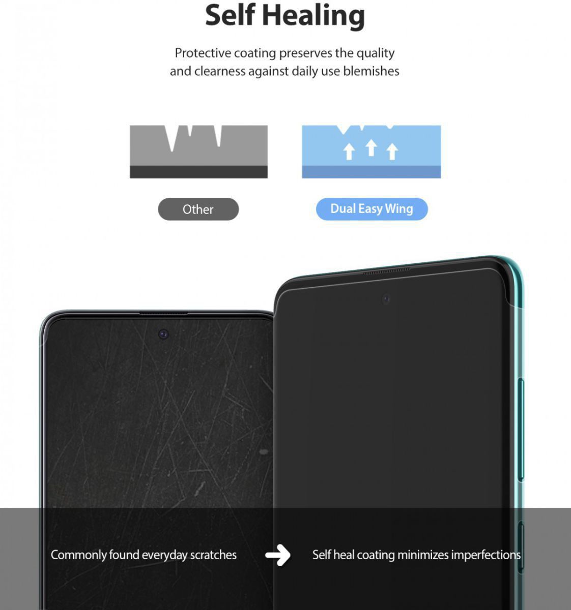 Ringke Dual Easy Wing Samsung S20 Plus Screenprotector (Duo Pack) afbeelding 7