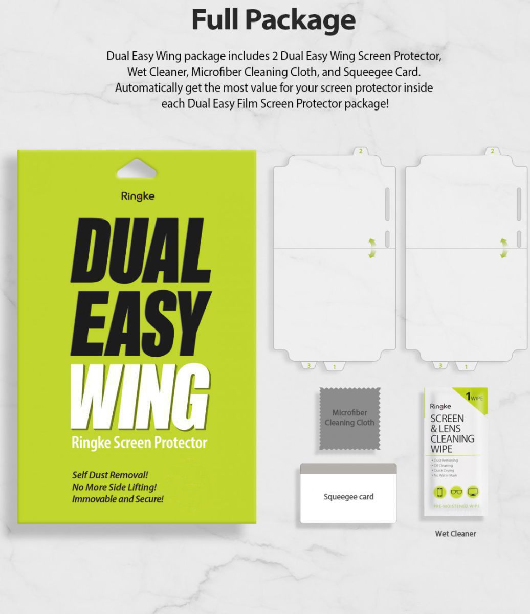 Ringke Dual Easy Wing Samsung S20 Plus Screenprotector (Duo Pack) afbeelding 12