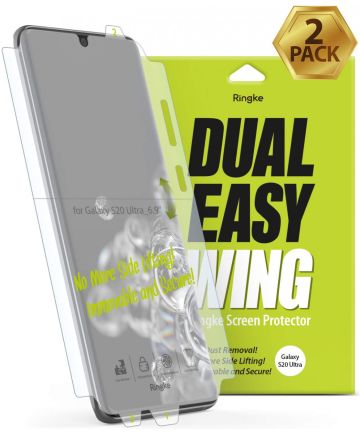 Ringke Dual Easy Wing Samsung S20 Ultra Screenprotector (Duo Pack) Screen Protectors