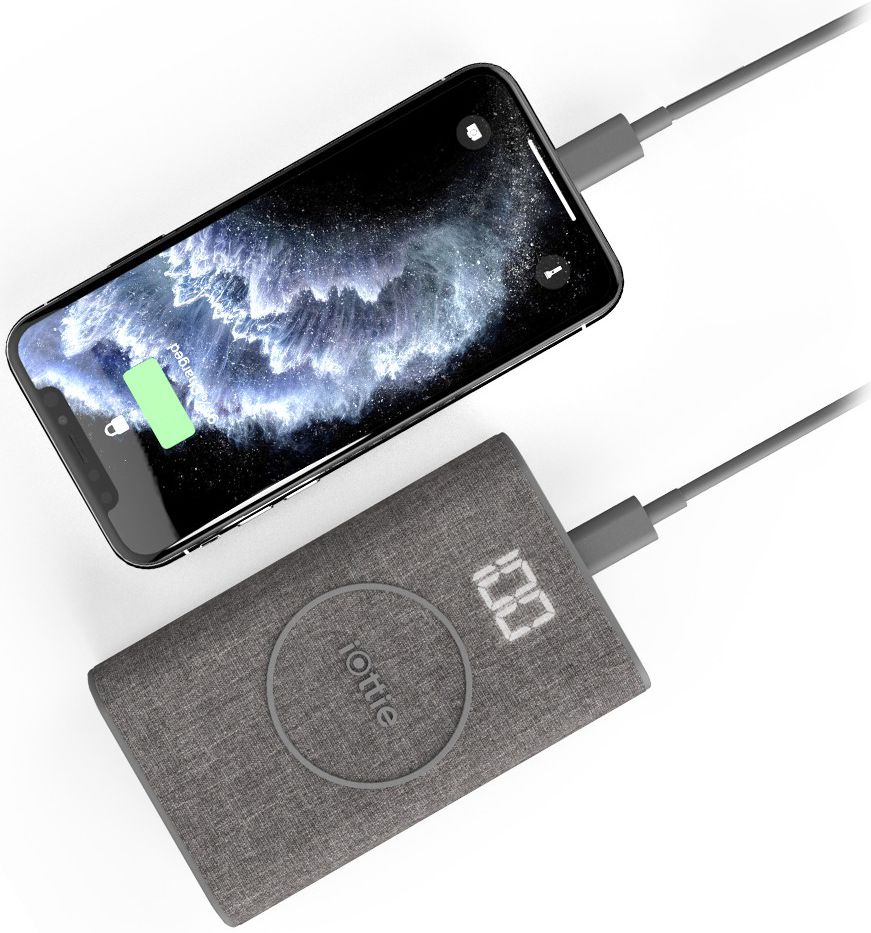 iOttie iON Wireless Go PD Draadloos Laden Powerbank 10.000 mAh Grijs afbeelding 4