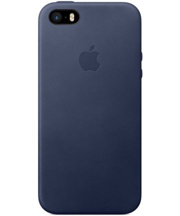 Originele Apple iPhone SE Leather Case Midnight Blue Hoesjes
