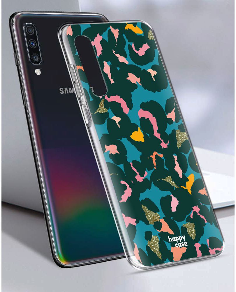 HappyCase Samsung Galaxy A70 Flexibel TPU Hoesje Summer Leopard Print afbeelding 4