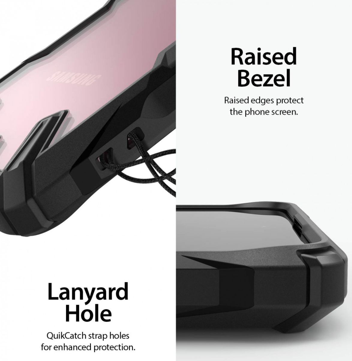 Ringke Fusion X Samsung Galaxy A71 Hoesje Transparant/Zwart afbeelding 5