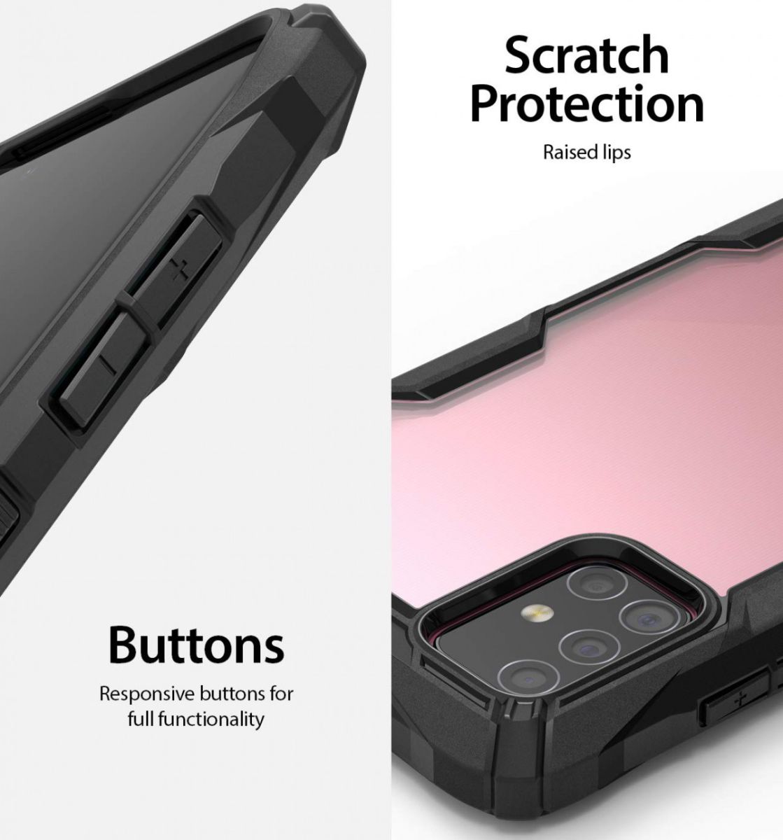 Ringke Fusion X Samsung Galaxy A71 Hoesje Transparant/Zwart afbeelding 6