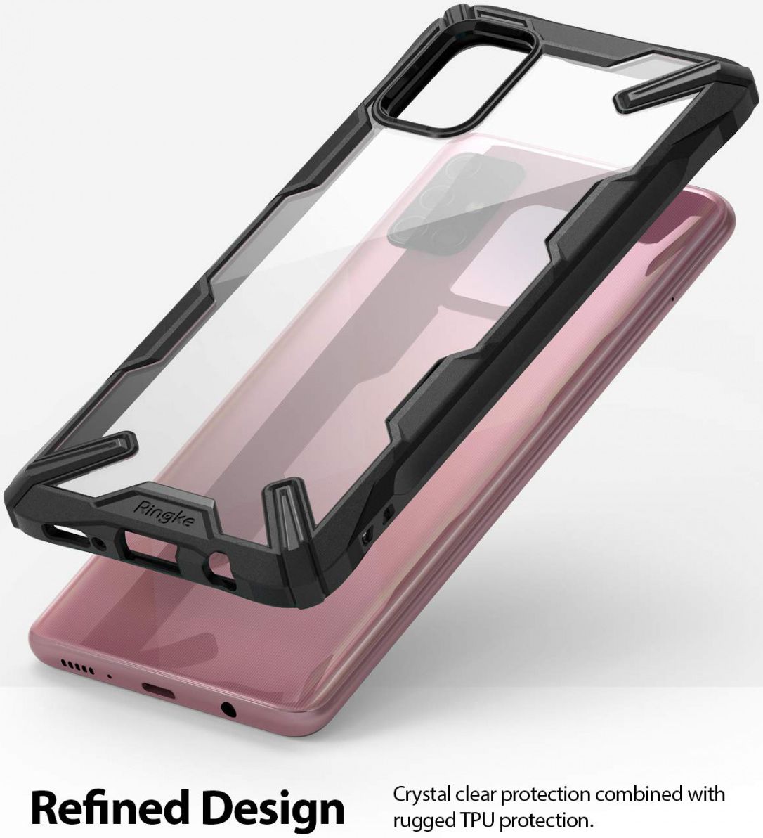 Ringke Fusion X Samsung Galaxy A71 Hoesje Transparant/Zwart afbeelding 7