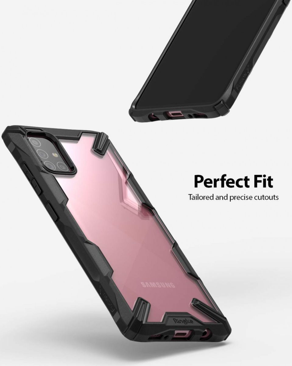 Ringke Fusion X Samsung Galaxy A71 Hoesje Transparant/Zwart afbeelding 8