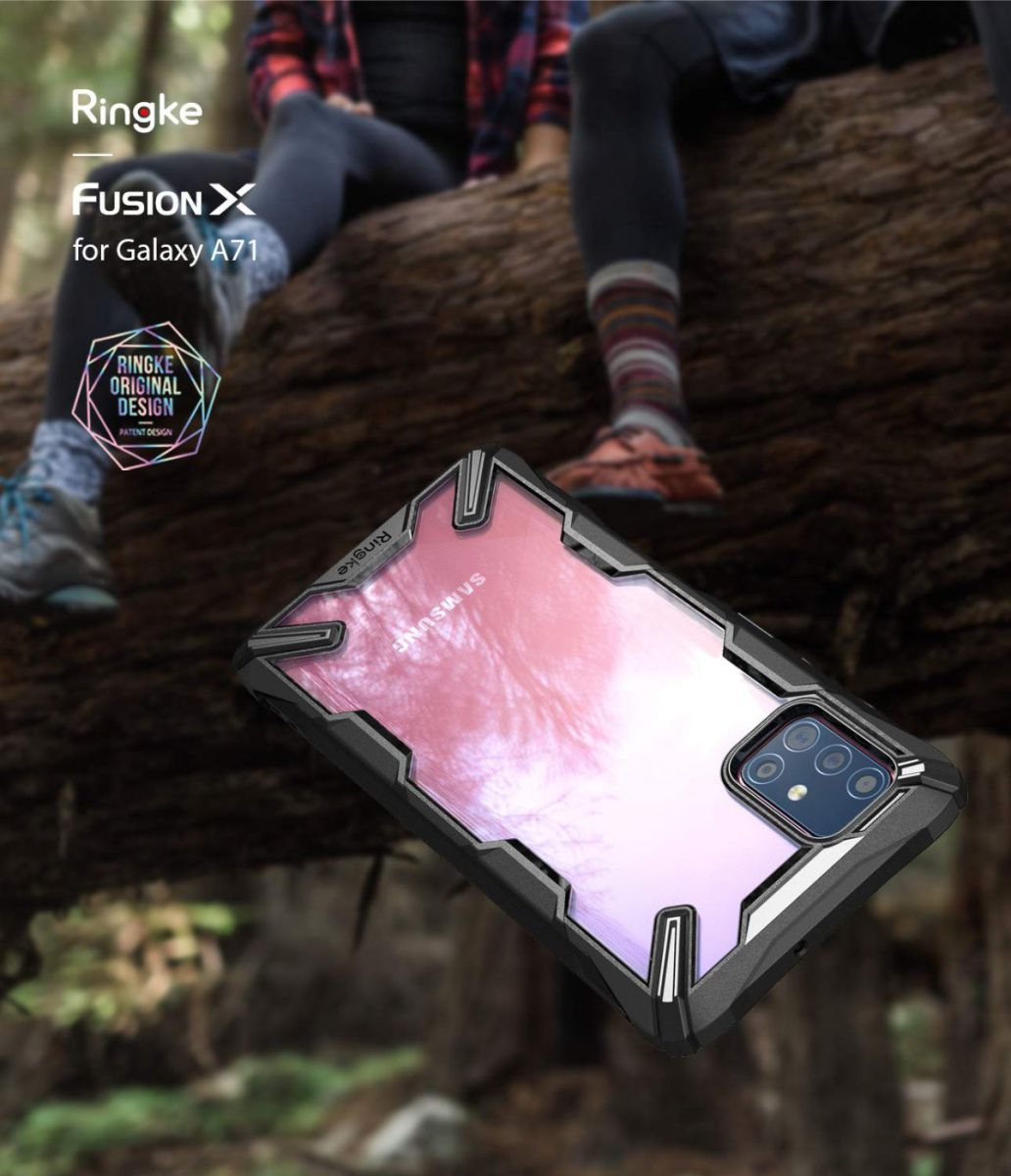Ringke Fusion X Samsung Galaxy A71 Hoesje Transparant/Blauw afbeelding 7