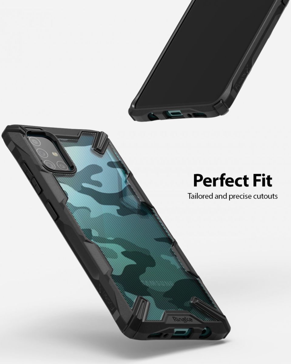 Ringke Fusion X Samsung Galaxy A71 Hoesje Camo Design Zwart afbeelding 7
