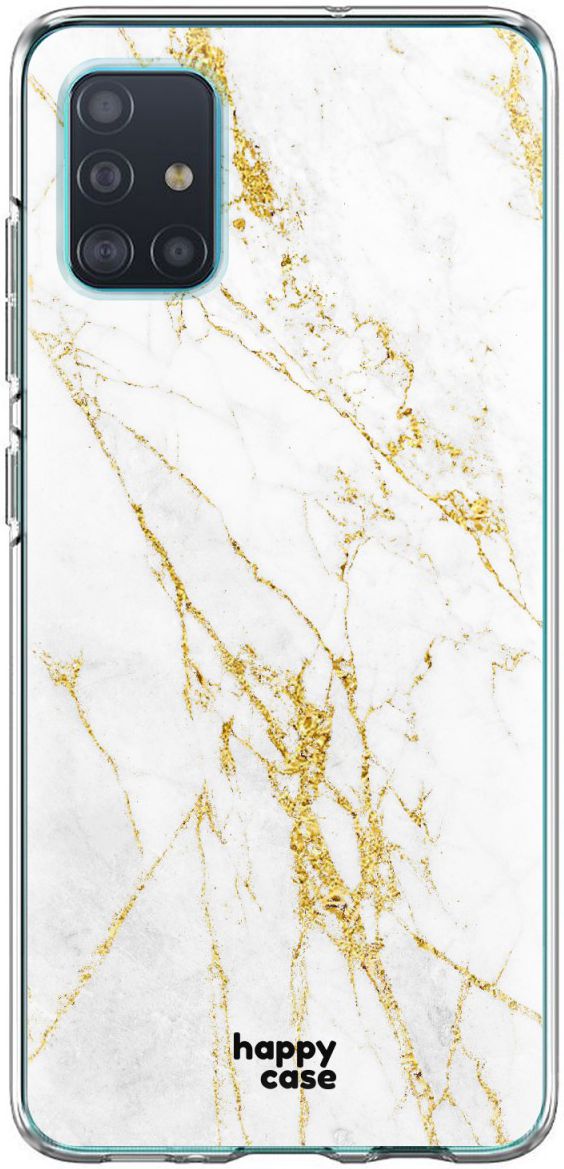 HappyCase Samsung Galaxy A71 Hoesje Flexibel TPU Wit Marmer Print afbeelding 7