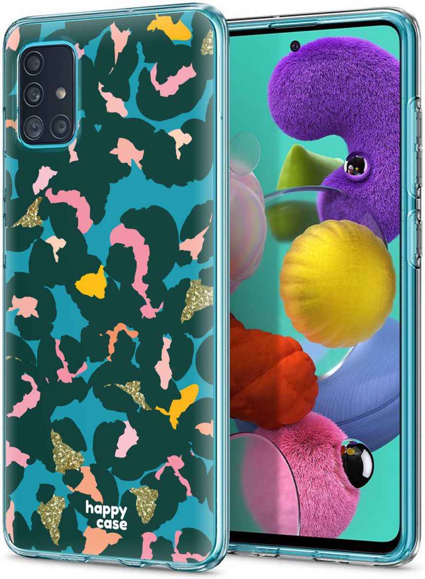 HappyCase Samsung Galaxy A71 Hoesje Flexibel TPU Summer Leopard Print afbeelding 2