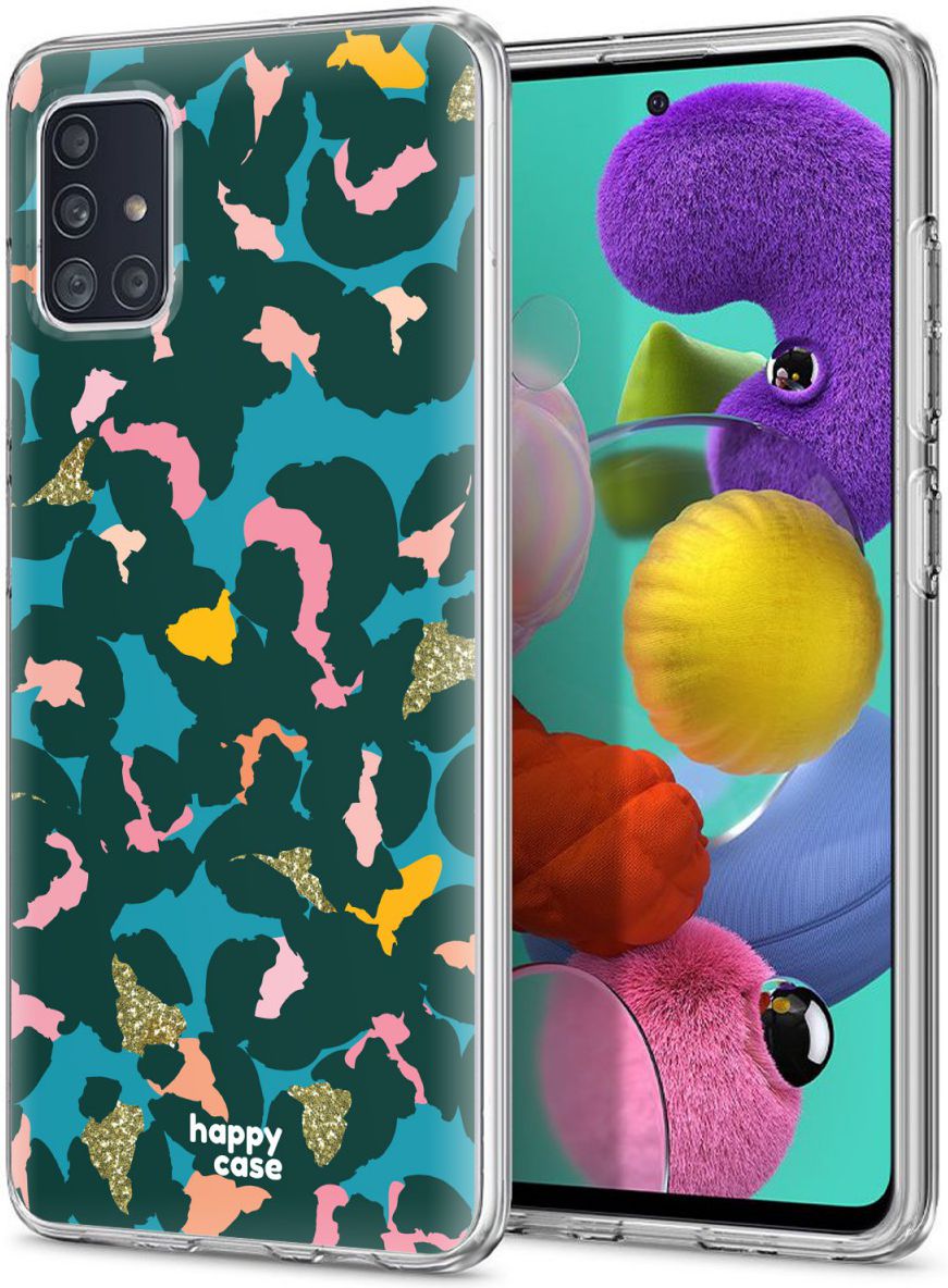 HappyCase Samsung Galaxy A71 Hoesje Flexibel TPU Summer Leopard Print afbeelding 4