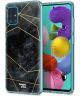 HappyCase Samsung Galaxy A71 Hoesje Flexibel TPU Zwart Marmer Print