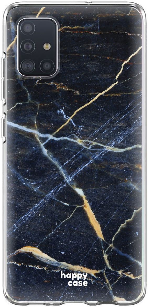 HappyCase Samsung Galaxy A71 Hoesje Flexibel TPU Donker Marmer Print afbeelding 1