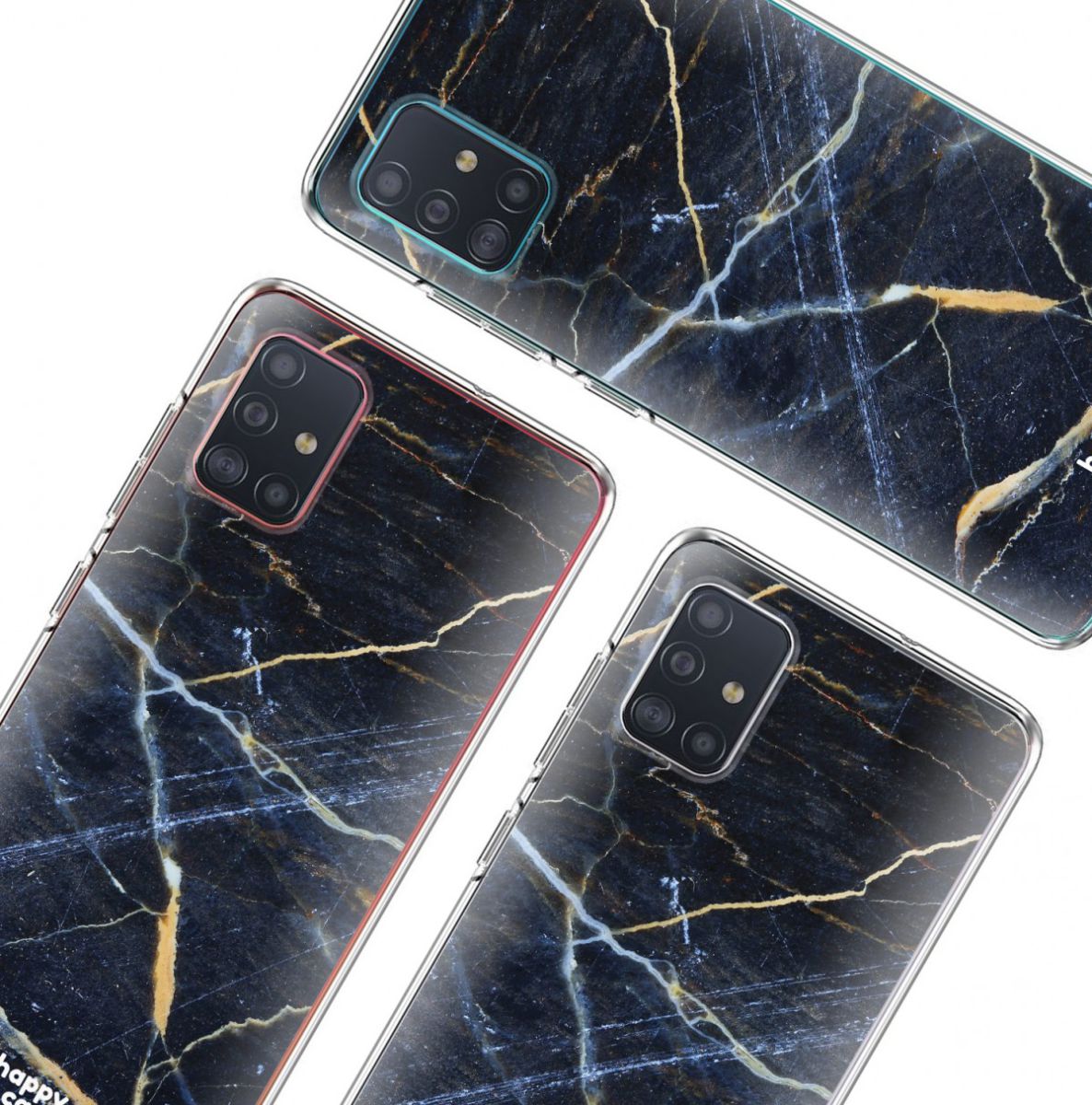 HappyCase Samsung Galaxy A71 Hoesje Flexibel TPU Donker Marmer Print afbeelding 8