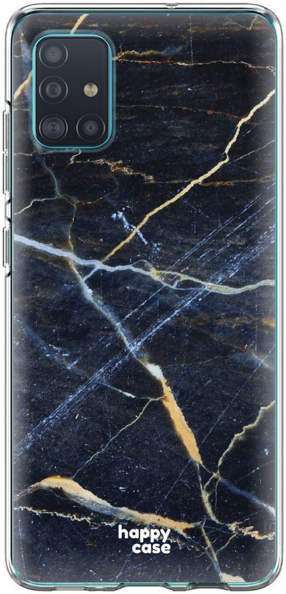 HappyCase Samsung Galaxy A71 Hoesje Flexibel TPU Donker Marmer Print afbeelding 5