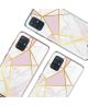 HappyCase Samsung Galaxy A71 Hoesje Flexibel TPU Roze Marmer Print