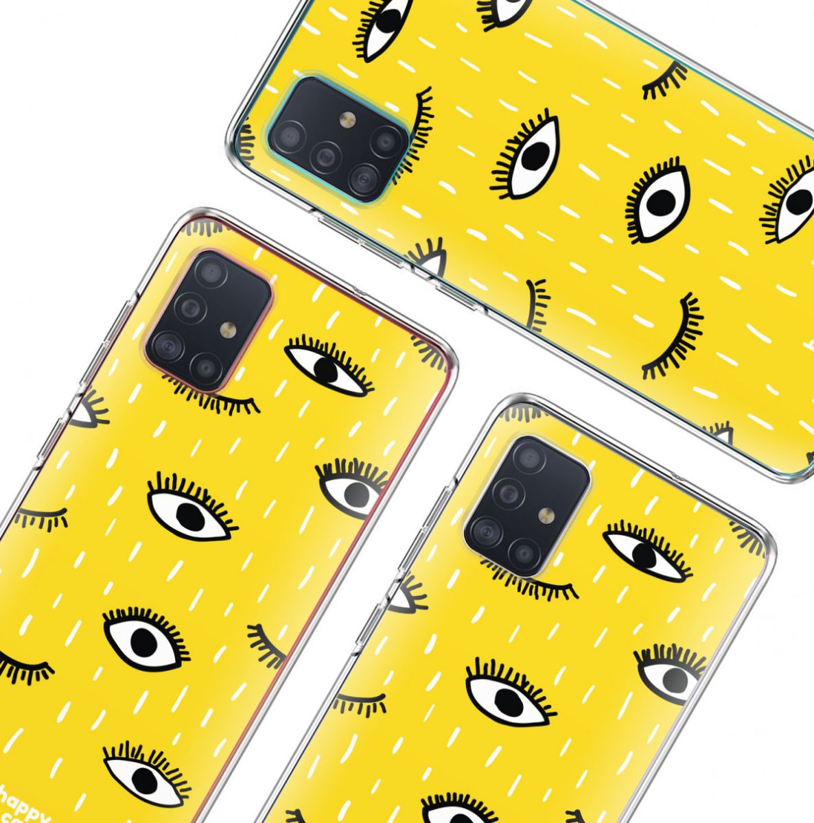 HappyCase Samsung Galaxy A71 Hoesje Flexibel TPU Happy Eyes Print afbeelding 7