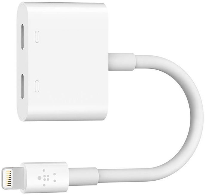 Belkin Lightning Audio + Charge Rockstar Adapter Wit afbeelding 1