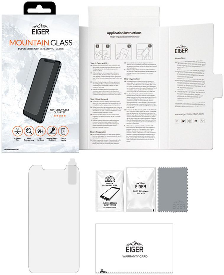 Eiger iPhone 11/XR Tempered Glass Case Friendly Screen Protector Plat afbeelding 4