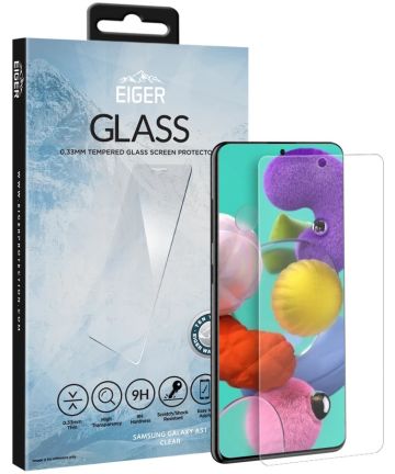 Eiger Samsung Galaxy A51 Tempered Glass Case Friendly Protector Plat Screen Protectors