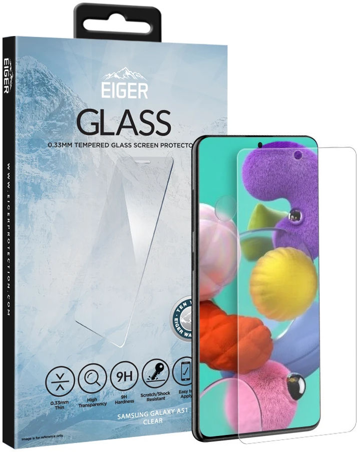 Eiger Samsung Galaxy A51 Tempered Glass Case Friendly Protector Plat afbeelding 1