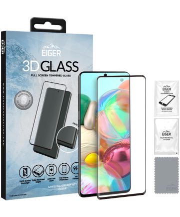Eiger Samsung Galaxy A71 Tempered Glass Case Friendly Gebogen Screen Protectors