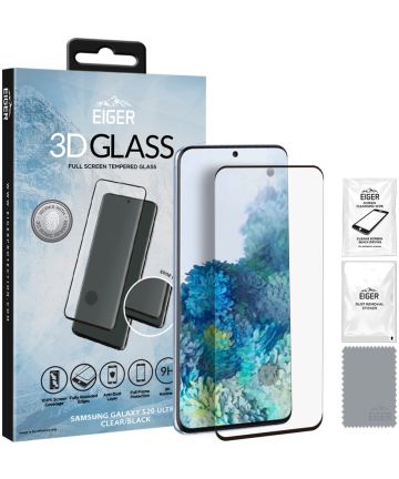 Eiger Samsung Galaxy S20 Ultra Tempered Glass Full Screen Gebogen Screen Protectors