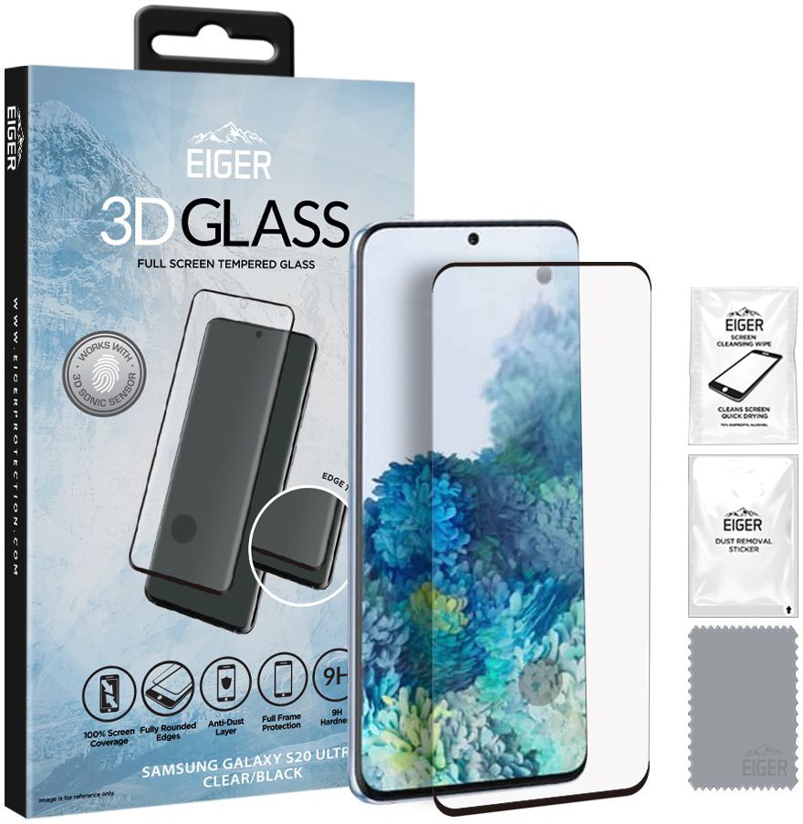 Eiger Samsung Galaxy S20 Ultra Tempered Glass Full Screen Gebogen afbeelding 1