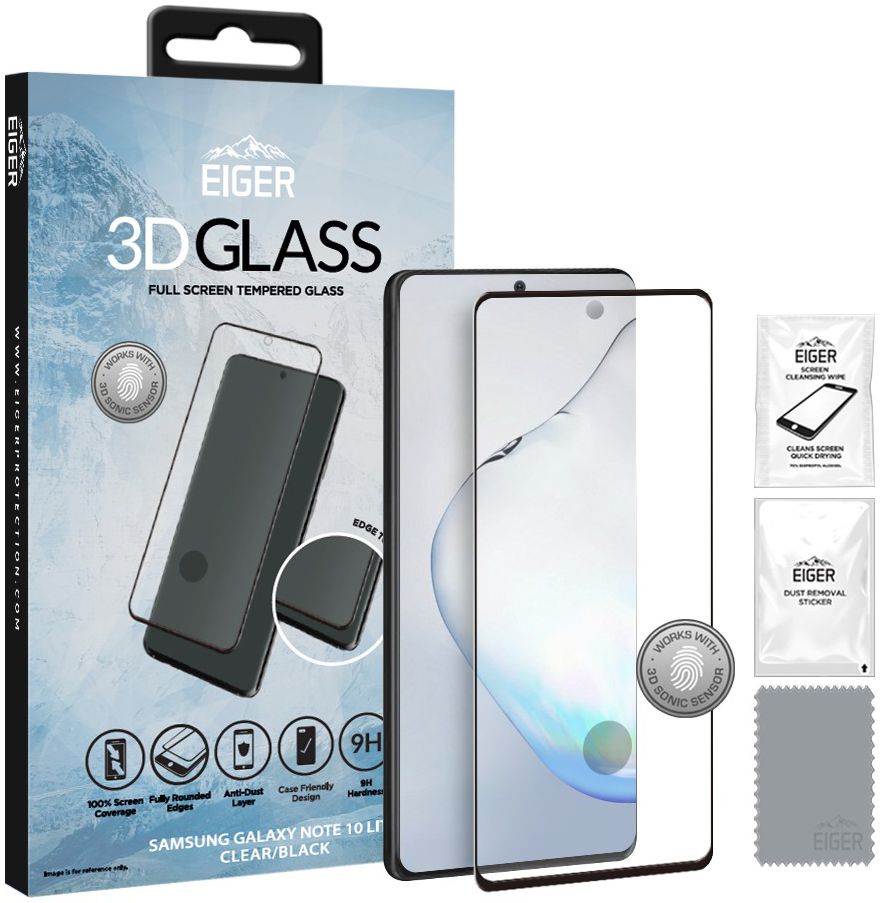Eiger Samsung Note 10 Lite Tempered Glass Case Friendly Gebogen afbeelding 1