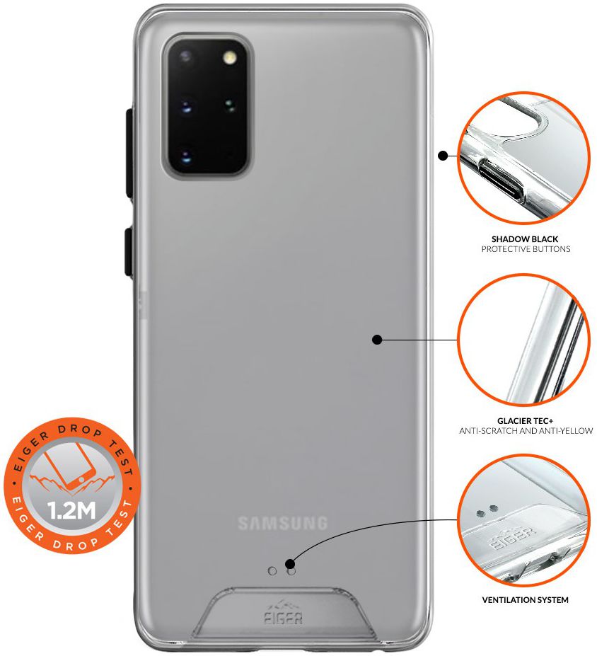 Eiger Glacier Series Samsung Galaxy S20 Plus Hoesje Transparant afbeelding 3