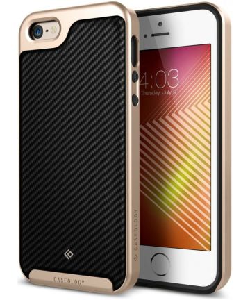 Caseology Envoy Apple iPhone SE / 5S / 5 Hoesje Carbon Fiber Hoesjes
