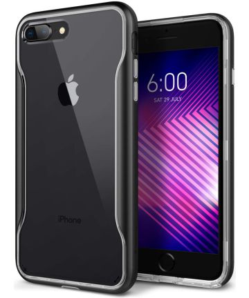 Caseology Apex Clear Apple iPhone 8 / 7 Plus Hoesje Transparant/Zwart Hoesjes