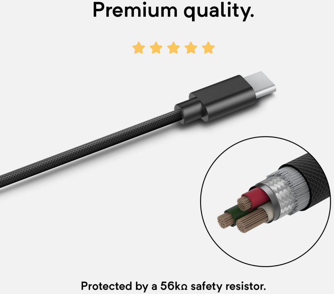 Caseology Fast Charge USB-C naar USB-C Kabel 1.2m Zwart afbeelding 7