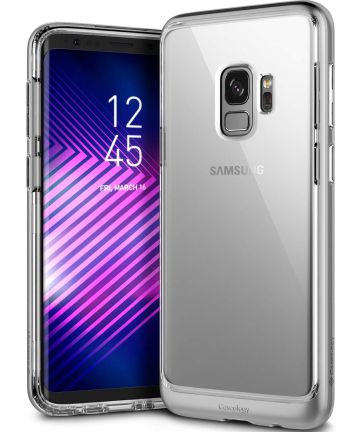 Caseology Skyfall Samsung Galaxy S9 Hoesje Transparant/Zilver Hoesjes