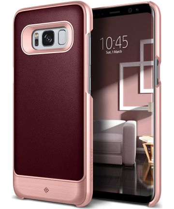 Caseology Fairmont Samsung Galaxy S8 Plus Hoesje Burgundy Hoesjes