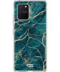 HappyCase Samsung Galaxy S10 Lite Hoesje TPU Aqua Marmer Print